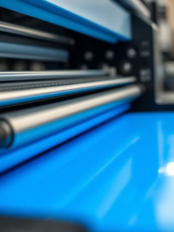 Professional digital printer rollers with cyan ink